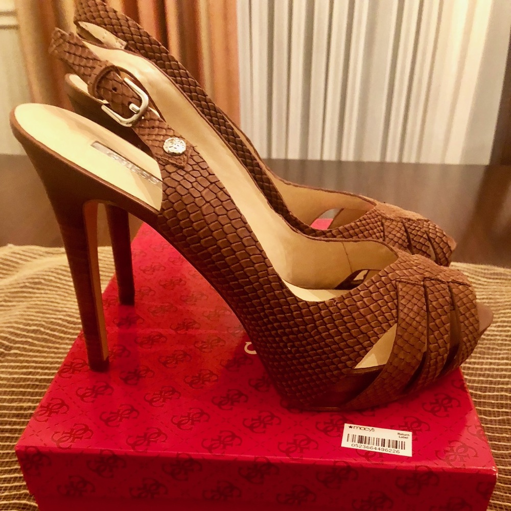 Nice Guess slingback heels with platform.